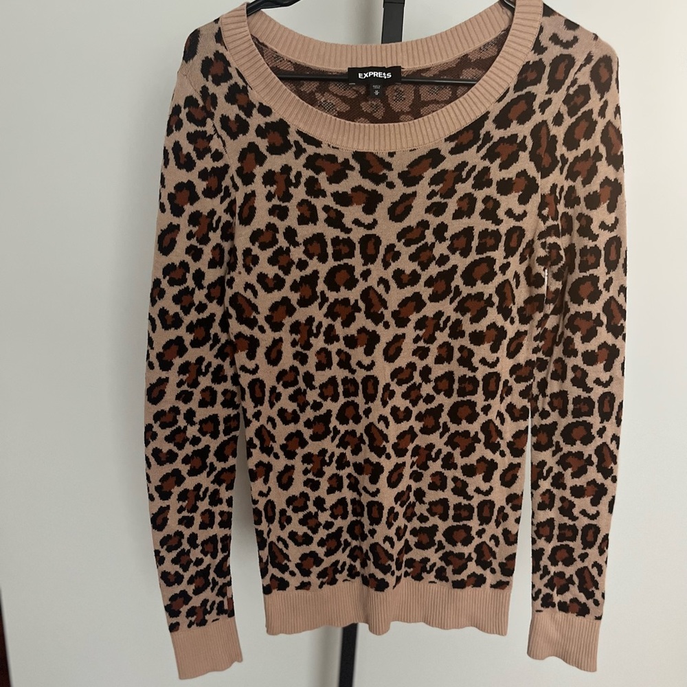 Express | Leopard Print Sweater | Size Medium 🐆